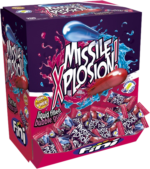 Fini MIssile Xplosion Bubblegum 200pcs