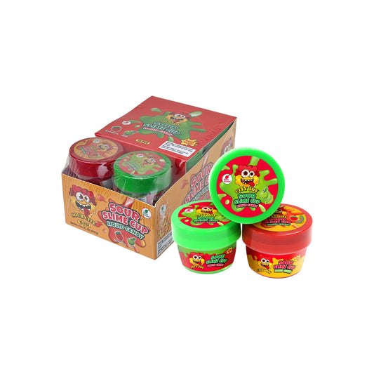 Sour Slime Cup Liquid Candy - Strawberry - Apple - 12pcs/Box